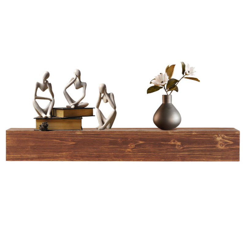 Country Wood Mantelpiece, Wall-Mounted Floating Rack for Home Decor
