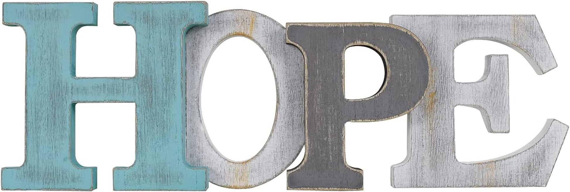 Rustic Wooden Word Sign, Decorative Letters Block, Hanging Wooden Sign, Wall Decor, Hope, 15.75'' X 5.2'' X 1.2''