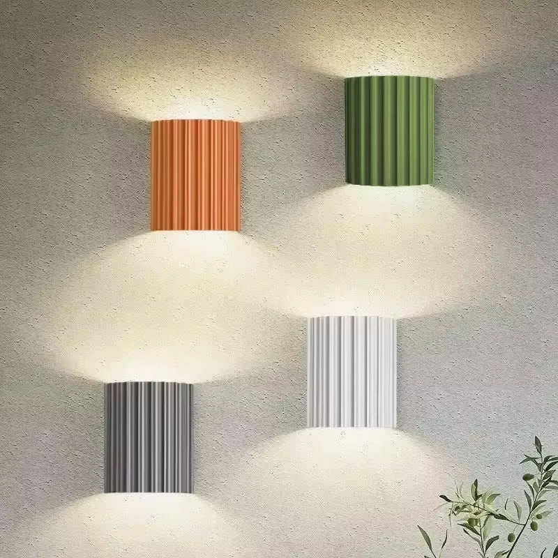 Macaron LED Wall Lamp Resin Home Decor Fixtures Wall Light Luxury Home Decor Wall Sconce for Living Room Bedside Hallway Lamp