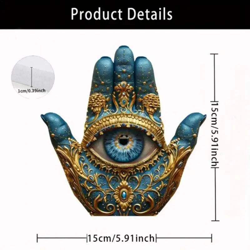 Evil Eye Hand Home Decor Palm Sculpture Evil Eye Hands Decorative Sculpture Home Decor Statue Figurine Ornament for Bookshelf