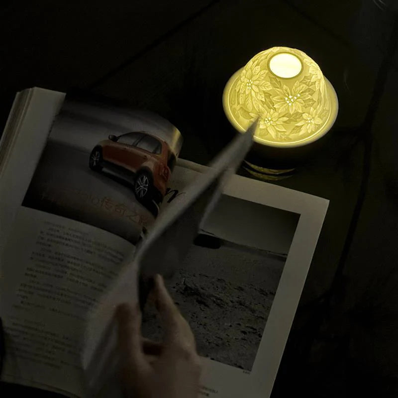 Textured Porcelain Scented Mood Lamp Home Decor