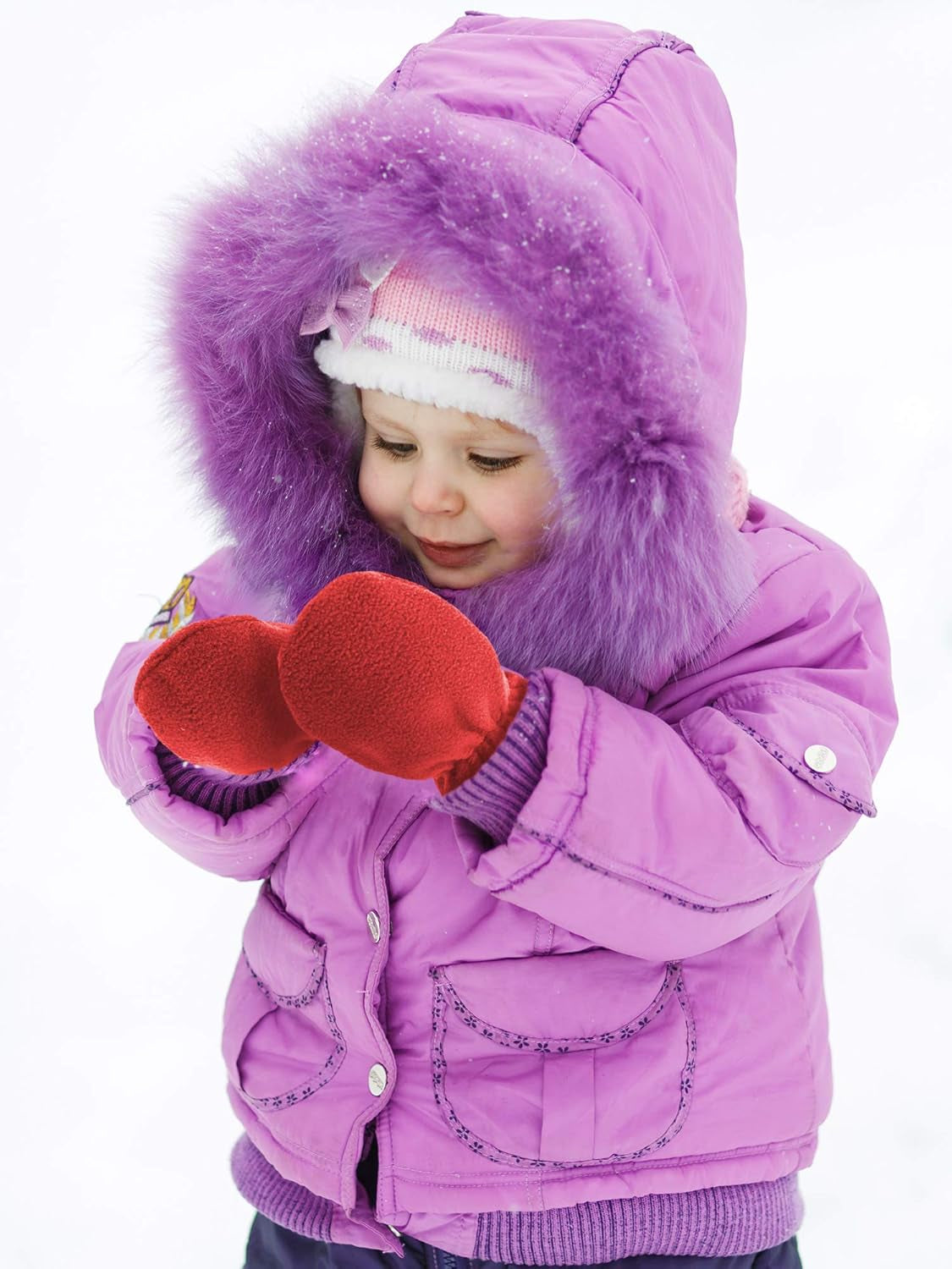 3 Pairs Baby and Toddler Winter Mittens Kids Fleece Warm Mittens for Baby Boy Girl