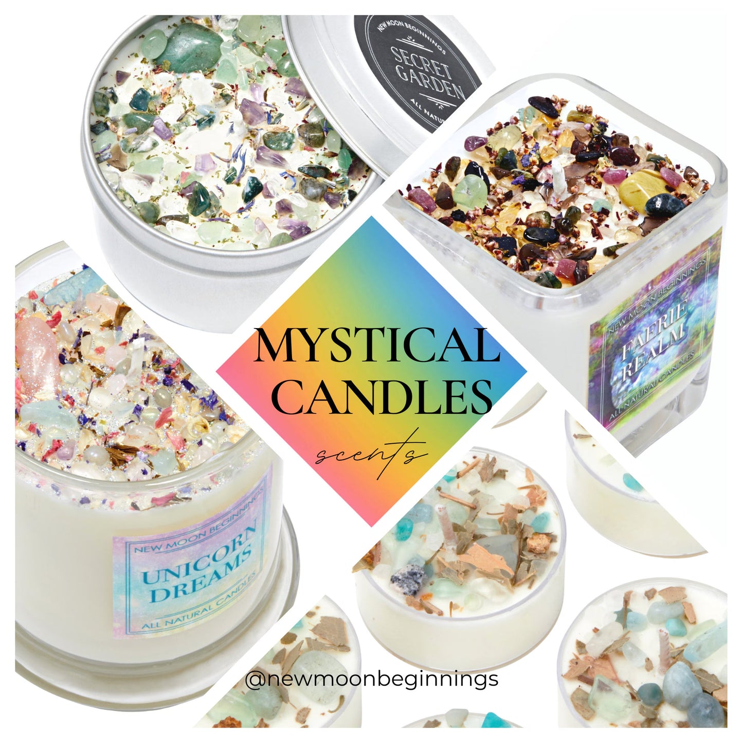 Mystical & Magical Candles - Mythical Creatures Gift - Unicorn Candles - Forest Candle - Faerie Candles - Handmade Soy Candles - Handmade!