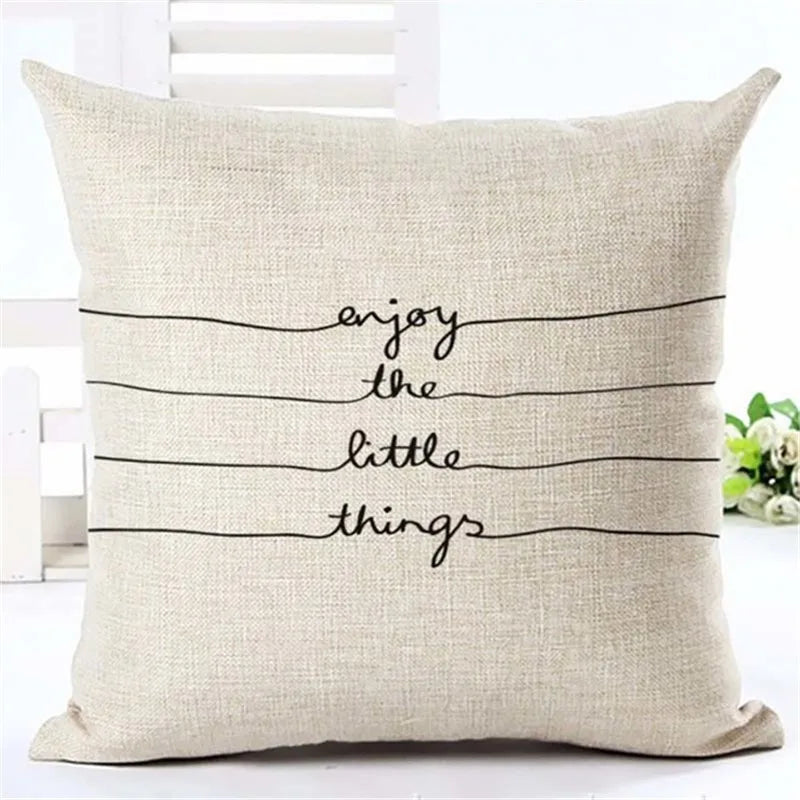 Throw Pillows Cover Case Letter Motto Home Love Cushion Cover Throw Pillows for Couch Cojines Decorativos Para Sofa Home Decor