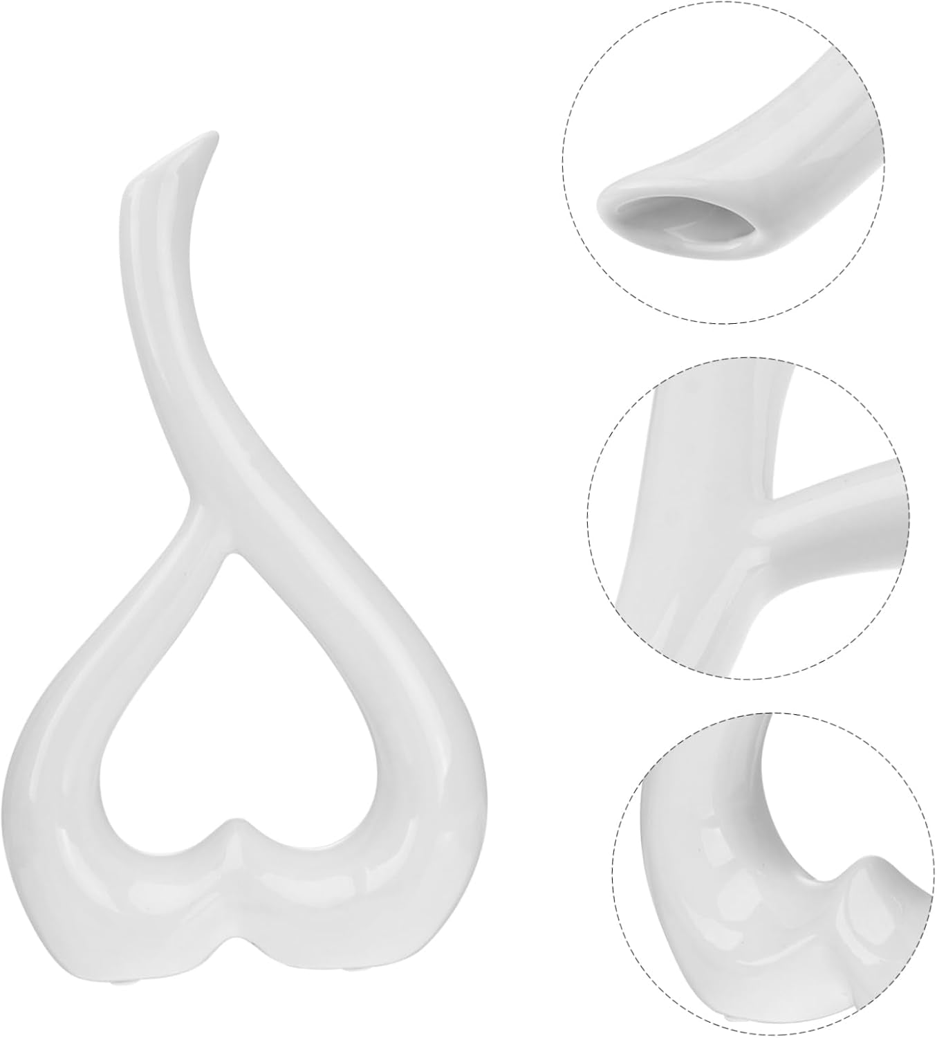 Ceramic Receptacle, Ceramic Vases Decorative Heart-Shaped Desktop Ornament Ceramic Adornment for Home Decor Living Room Bedroom