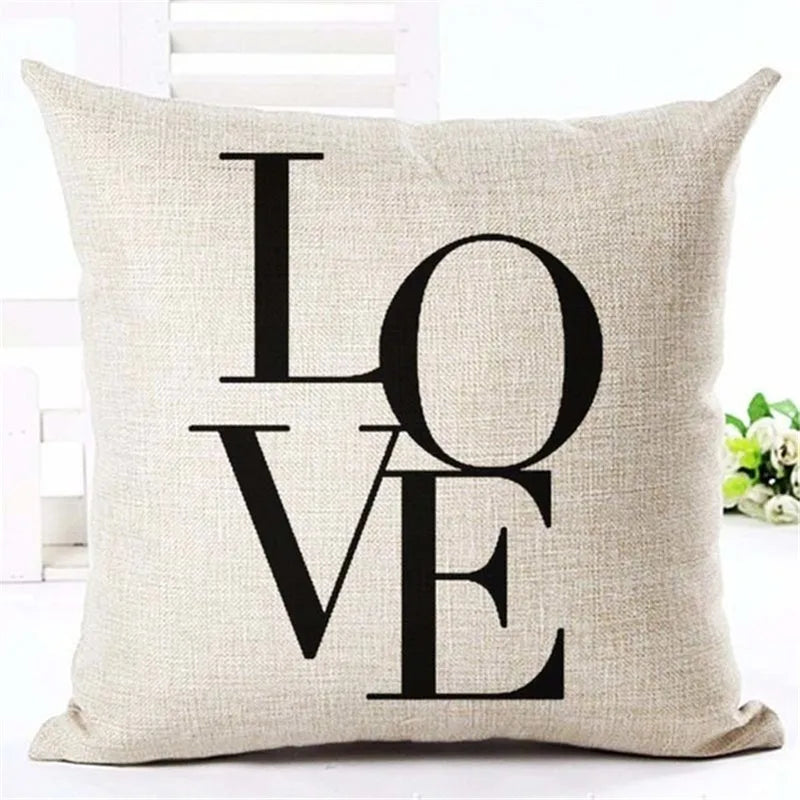 Throw Pillows Cover Case Letter Motto Home Love Cushion Cover Throw Pillows for Couch Cojines Decorativos Para Sofa Home Decor