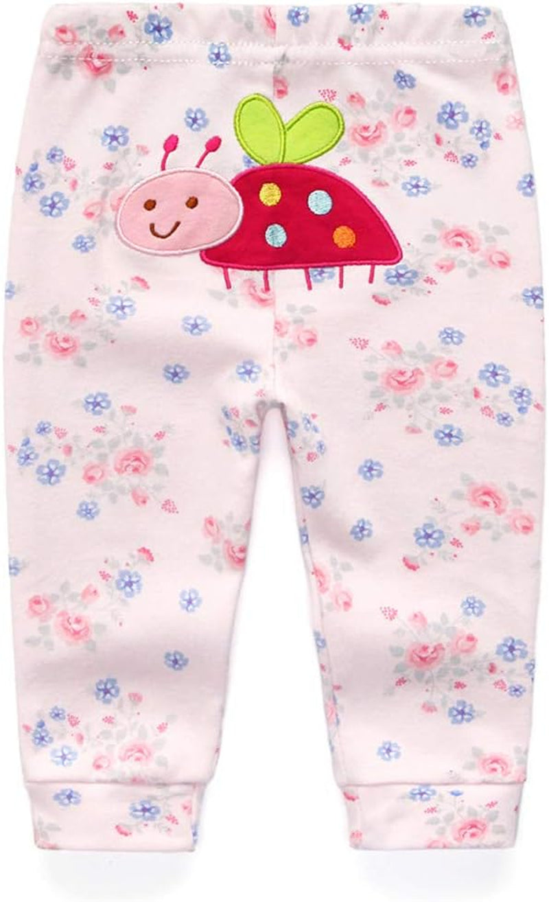 3-Pack Newborn Pants Baby and Toddler Unisex Cotton Trousers Pants
