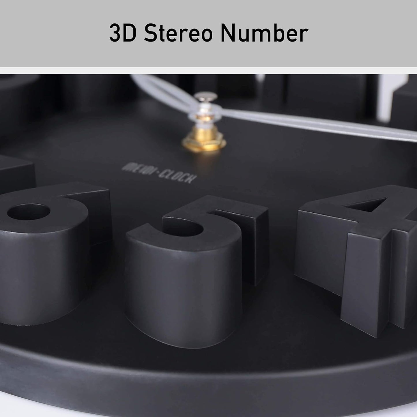 Modern Design Mickey Mouse Big Digit 3D Wall Clock Home Decor Decoration - Black