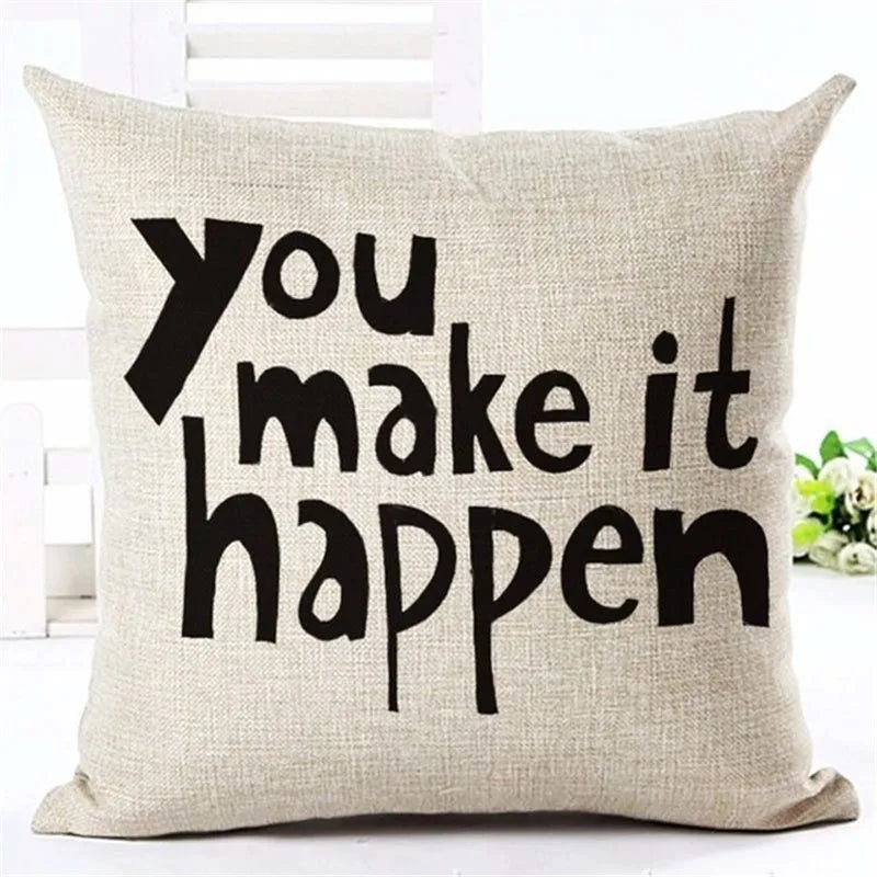 Throw Pillows Cover Case Letter Motto Home Love Cushion Cover Throw Pillows for Couch Cojines Decorativos Para Sofa Home Decor
