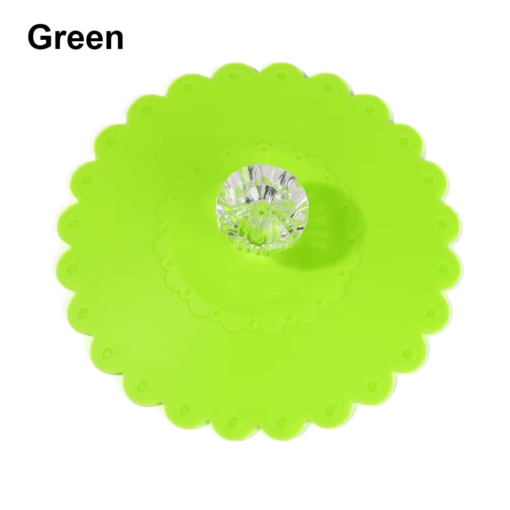 New Rainbow Color Silicone Sealed Cup Cover Heat Preservation Suction Lid Reusable Non-Toxic Anti-Dust Coffee Mug Accessory Tool