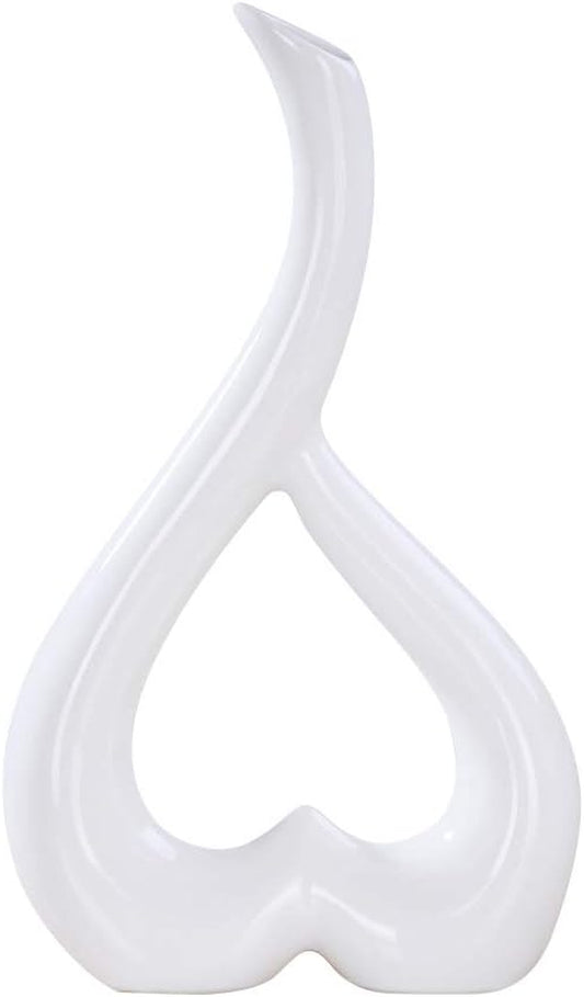 Ceramic Receptacle, Ceramic Vases Decorative Heart-Shaped Desktop Ornament Ceramic Adornment for Home Decor Living Room Bedroom