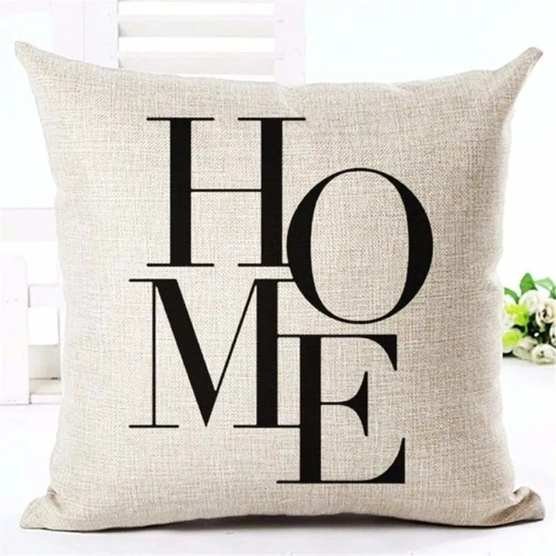 Throw Pillows Cover Case Letter Motto Home Love Cushion Cover Throw Pillows for Couch Cojines Decorativos Para Sofa Home Decor