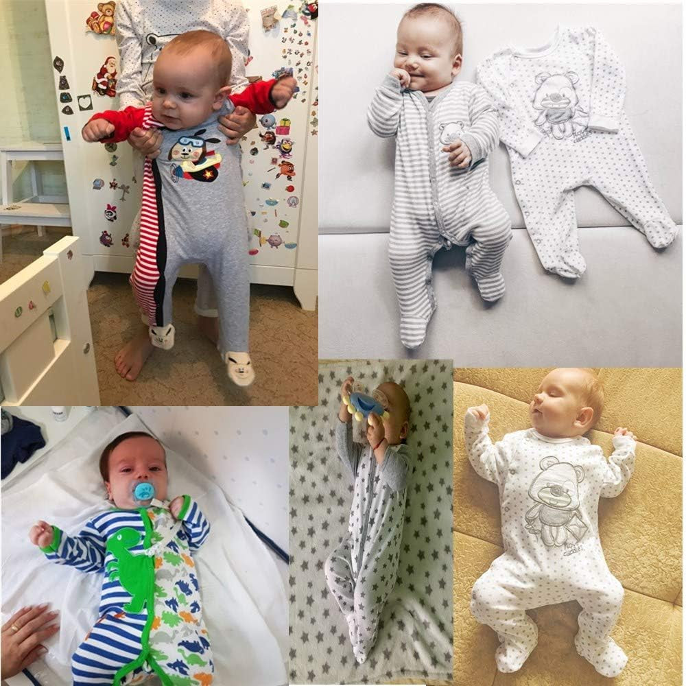 Baby and Toddler Boys'Snug Fit Footed One-Piece Romper Jumpsuit Cotton Cotton Footed Outfit
