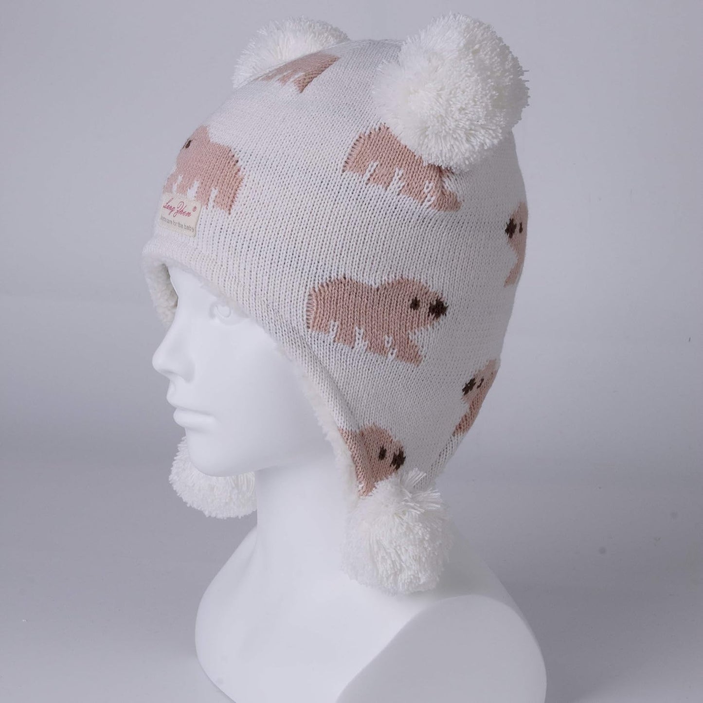 Toddler Kids Infant Winter Hat,Earflap Knit Warm Cap Fleece Lined Beanie for Baby Boys Girls
