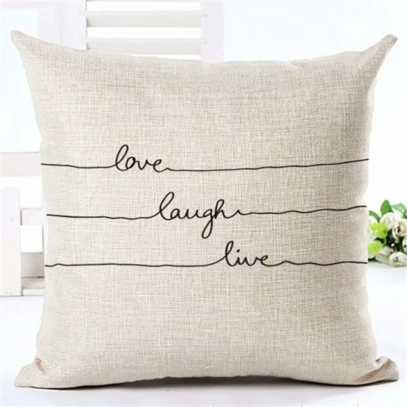 Throw Pillows Cover Case Letter Motto Home Love Cushion Cover Throw Pillows for Couch Cojines Decorativos Para Sofa Home Decor