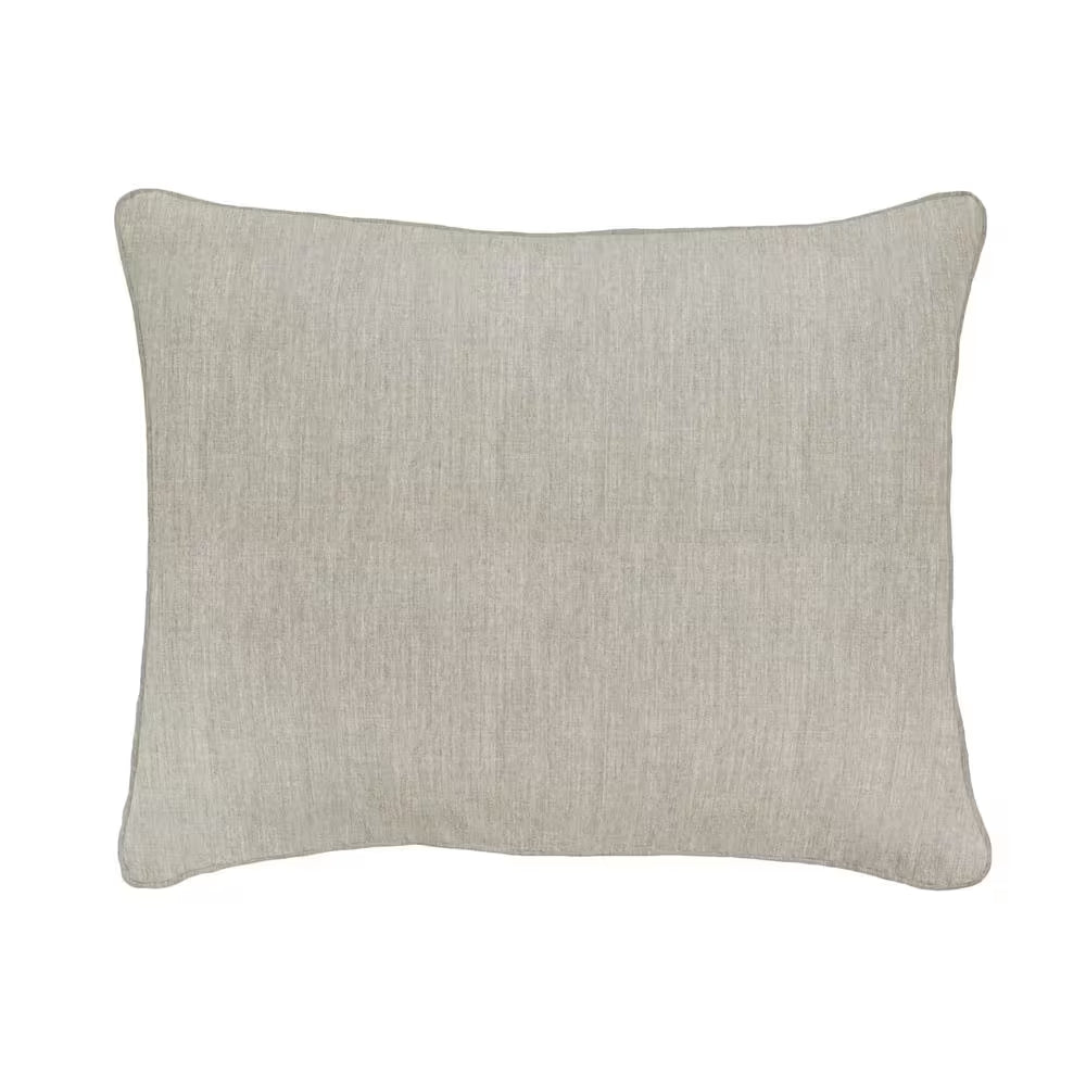 Sunbrella Canvas Granite Outdoor Corded Throw Pillows