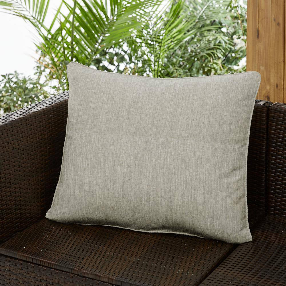 Sunbrella Canvas Granite Outdoor Corded Throw Pillows