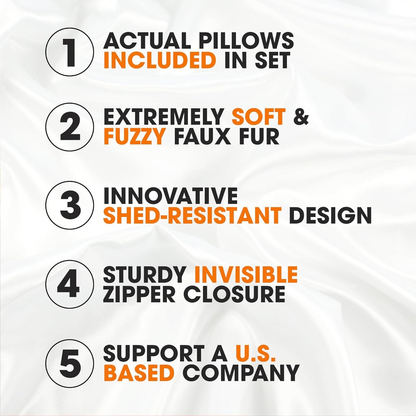 Faux Fur Throw Pillows - Decorative Pillows for Couch, Bed Throw Pillows, Rust Accent Pillows for Bedroom or Living Room Aesthetic, Set of 2 Furry Throw Pillows, 12" X 20"