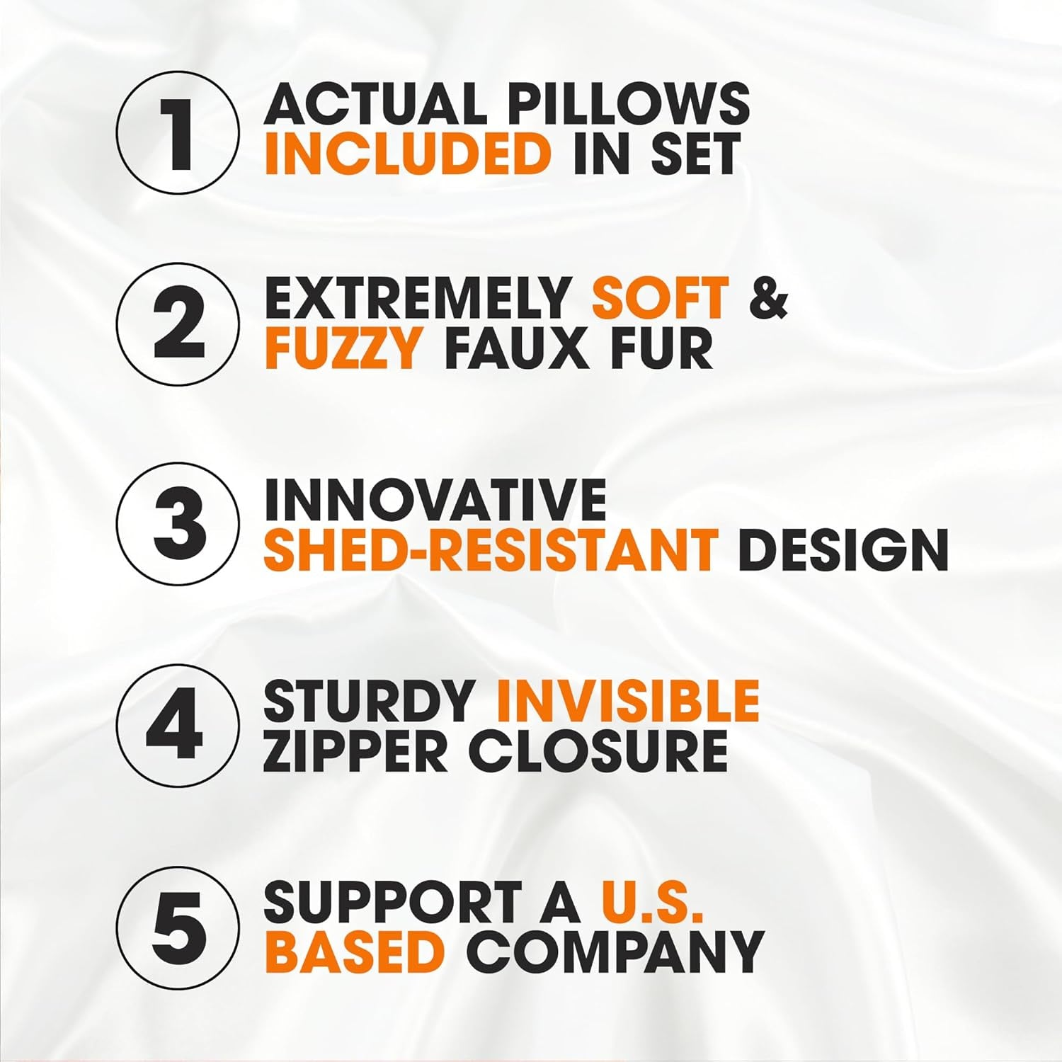 Faux Fur Throw Pillows - Decorative Pillows for Couch, Bed Throw Pillows, Rust Accent Pillows for Bedroom or Living Room Aesthetic, Set of 2 Furry Throw Pillows, 12" X 20"