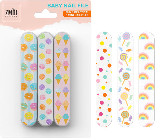 Baby Nail File - Colorful Mini Emery Board Gentle Care Nail Files Grooming Essentials Safe for Baby and Toddler