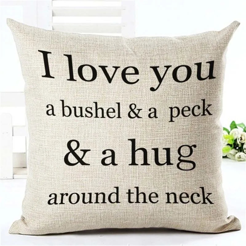 Throw Pillows Cover Case Letter Motto Home Love Cushion Cover Throw Pillows for Couch Cojines Decorativos Para Sofa Home Decor