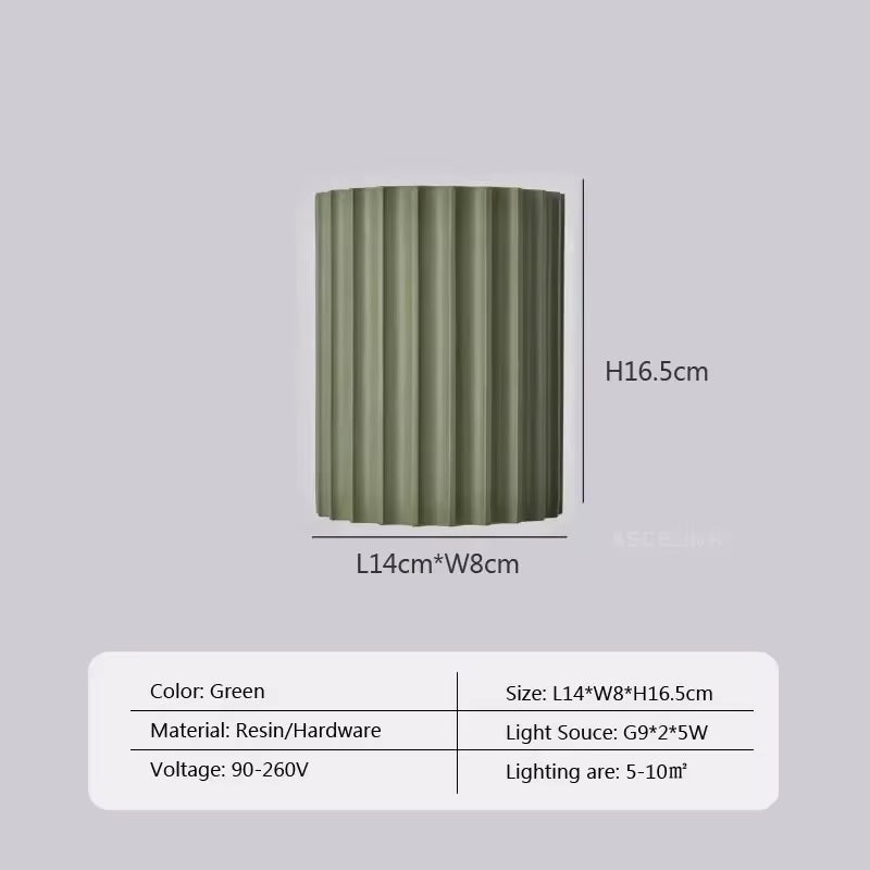Macaron LED Wall Lamp Resin Home Decor Fixtures Wall Light Luxury Home Decor Wall Sconce for Living Room Bedside Hallway Lamp