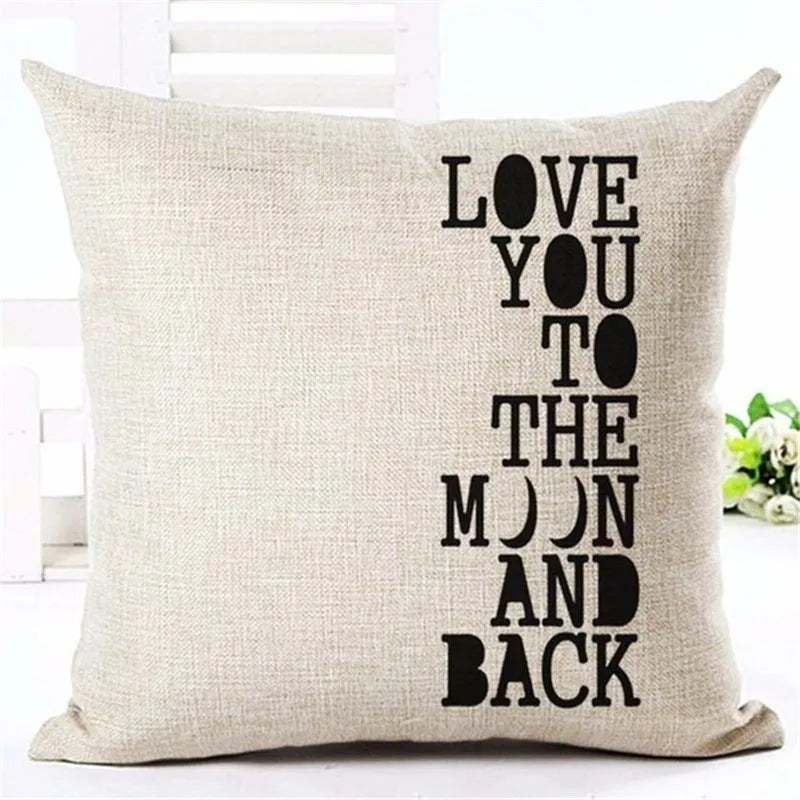 Throw Pillows Cover Case Letter Motto Home Love Cushion Cover Throw Pillows for Couch Cojines Decorativos Para Sofa Home Decor