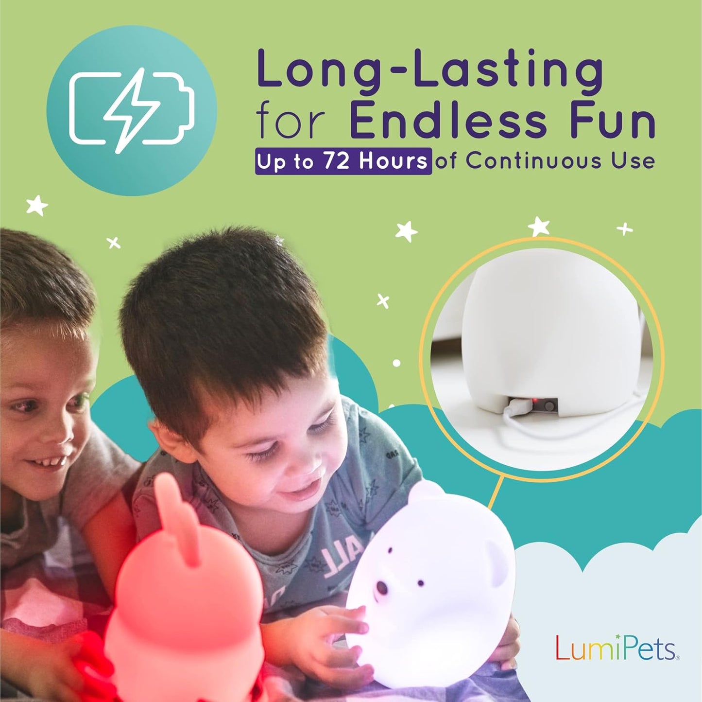 Remote Control Silicone Night Light for Kids - Bunny Design with 9 Soft Colors & Sleep Timer - Rechargeable, Battery-Operated Lamp for Bedroom | Baby Nursery, Toddler, Girls, Boys