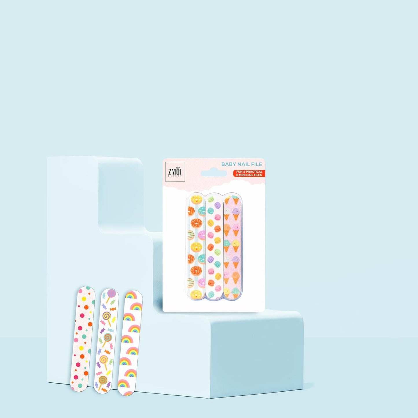 Baby Nail File - Colorful Mini Emery Board Gentle Care Nail Files Grooming Essentials Safe for Baby and Toddler